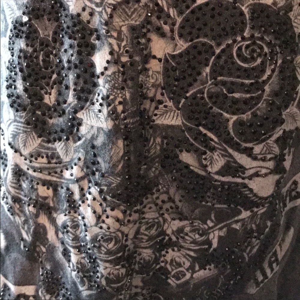 Crash and Burn sequin 3/4 sleeve t-shirt - Picture 3 of 7